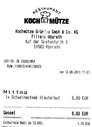 gsmn Hffner Kochmtze Restaurant